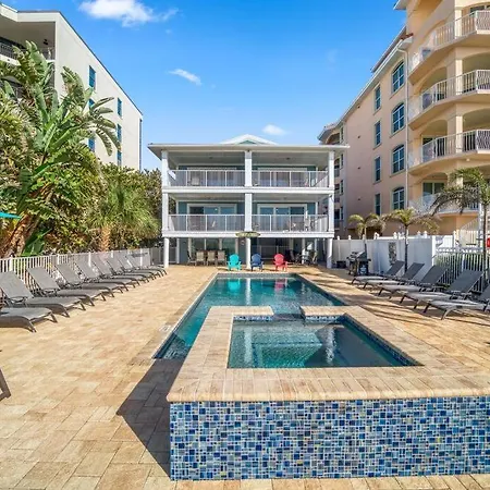 Four Shores Unit 1 Beach Condo Direct Gulf With Pool & Spa